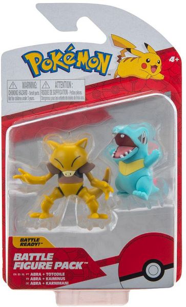 Pokémon: Battle Feature Action Figures - Abra & Totodile - 5cm