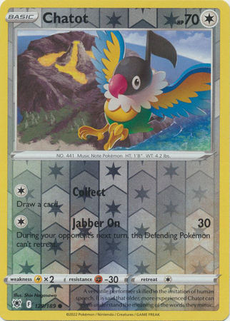 Chatot - Reverse Foil (Pokemon Sword & Shield: Astral Radiance)