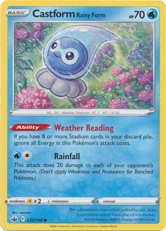 Castform Rainy Form (Pokemon Sword & Shield: Chilling Reign)