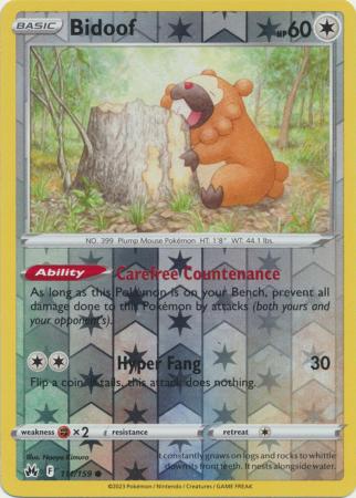 Bidoof - Reverse Foil (Pokemon Crown Zenith)