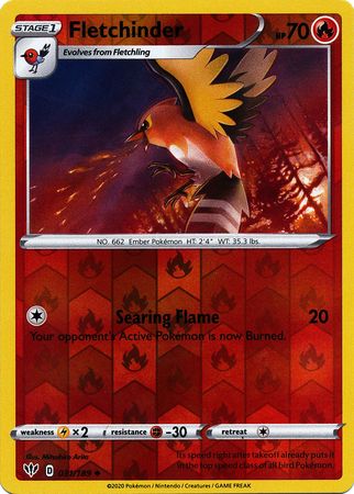 Fletchinder - Reverse Foil (Pokemon Sword & Shield: Darkness Ablaze)