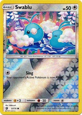 Swablu (Pokemon Sun & Moon Dragon Majesty) (Reverse Foil)