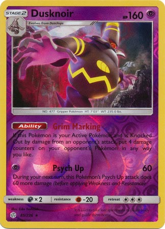 Dusknoir - Reverse Foil (Pokemon Sun & Moon: Cosmic Eclipse)