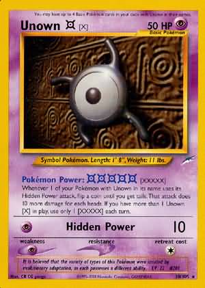 Unown X (Neo Destiny WoTC)