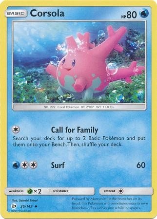 Corsola (Pokemon Sun & Moon Base Set)