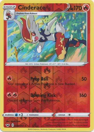 Cinderace - Reverse Foil (Pokemon Sword & Shield Base Set)