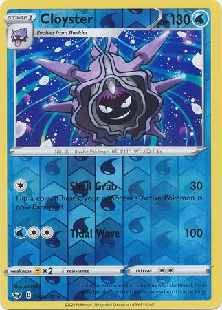 Cloyster - Reverse Foil (Pokemon Sword & Shield Base Set)