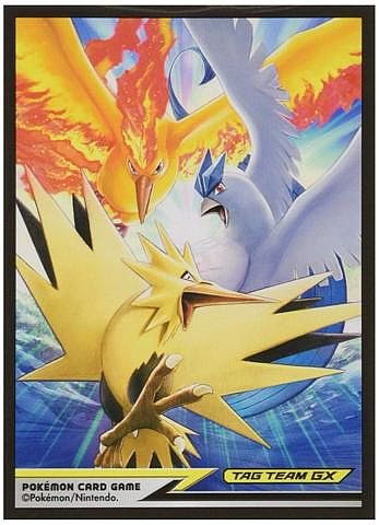 Pokemon - Moltres, Zapdos & Articuno - Deck Protector - 64 lommer - Pokemon Center Sleeves #246871