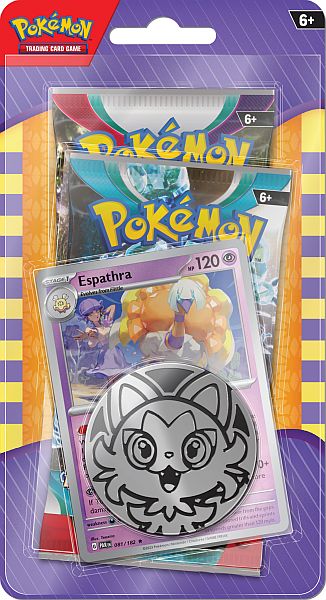 Pokemon Blister Pack - 2-Pack 2024 Blister: 2 Booster Pakker + Black Star Promo & Pokemon Mønt