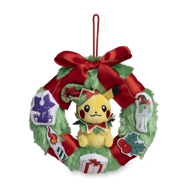 Pokémon - Holiday Workshop - Pikachu - Pokémon Center Wreath Plush/Bamse 18cm