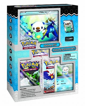 Pokemon Box: Outstanding Oshawott - 3 Boosters, Figur, Promo og 3D Oversize!