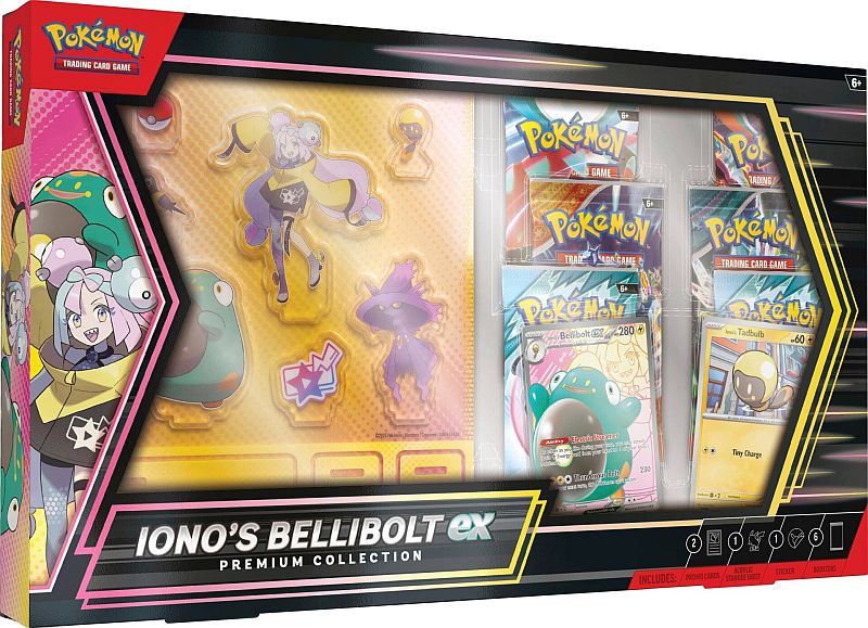 Pokemon  ex Box: Iono's Bellibolt ex Premium Collection (2025) (6 Boosters)