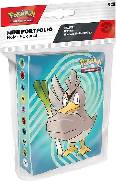 Mappe - Pokemon - Scarlet & Violet: Farfetch'd (2025 Spring) Mini-Album (Binder) & Booster Pack! - Plads til 60 kort