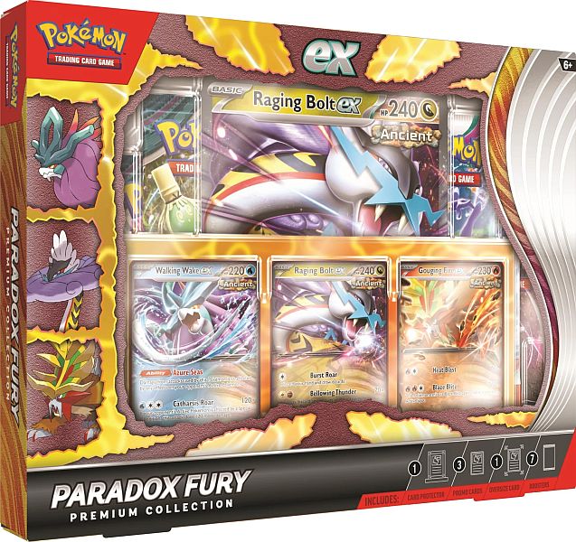 Pokemon  ex Box: Paradox Fury Premium Collection (2024) (7 Boosters)