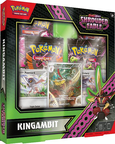 Pokemon Scarlet & Violet: Shrouded Fable - Kingambit Illustration Collection (4 Boosters)