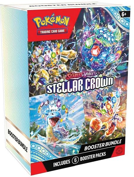 Pokemon Booster Pakke - SV07 - Scarlet & Violet: Stellar Crown Booster Pack Bundle (Box med 6 Boosters)