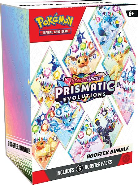 Pokemon Booster Pakke - SV08.5 - Scarlet & Violet: Prismatic Evolutions Booster Pack Bundle (Box med 6 Boosters)