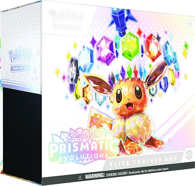 Pokemon Scarlet & Violet: Prismatic Evolutions - Elite Trainer Box (Eevee) - Boks med 9 Boosters, Promokort & Tilbehør