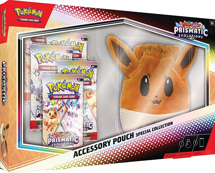 Pokemon Scarlet & Violet: Prismatic Evolutions - Accessory Pouch Special Collection (5 Boosters)