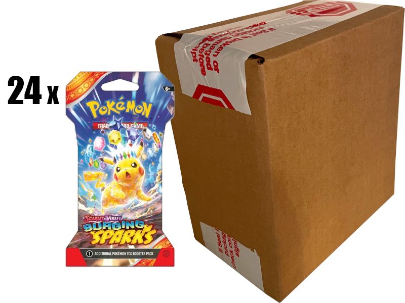 Pokemon Display/Inner Case (Booster Box) - SV08 - Scarlet & Violet: Surging Sparks Sleeved Boosters (24 x "Cardboard / Pap Blister Packs")