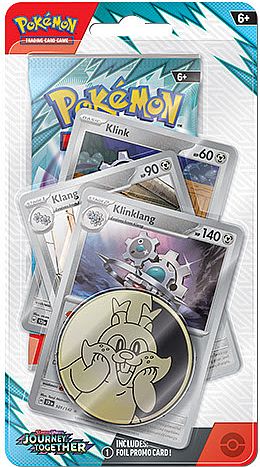 Pokemon Blister Pack - 1-Pack Premium Checklane Blister: 1 Scarlet & Violet: Journey Together Booster Pakke + Klinklang Line Promos & Mønt