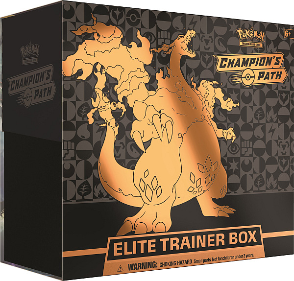 Pokemon Champion's Path - Elite Trainer Box - Turneringsboks for begyndere - 10 Boosters, Promo Charizard V og mere!