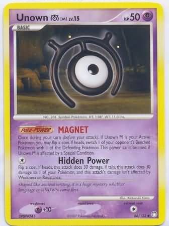 Unown M (Diamond and Pearl Mysterious Treasures Singles)