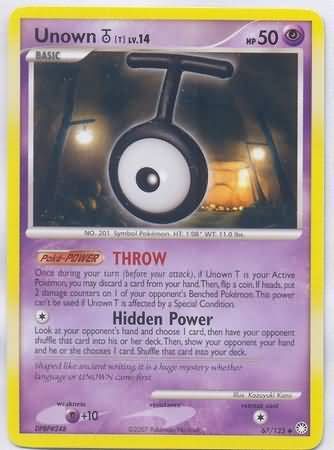 Unown T (Diamond and Pearl Mysterious Treasures Singles)